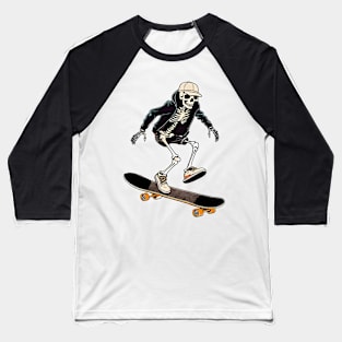 Preppy Skeleton - Skate Vibes Baseball T-Shirt